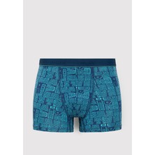 Mavi Baskılı Mavi Boxer 0912479-89110