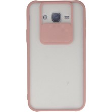 Samsung Galaxy J7 Kılıf Palm Buzlu Kamera Sürgülü Silikon - Pembe ITDHMN-GO4823