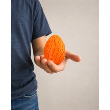Alvera Dönüşen Ejderha Yumurtası – 3D Baskı Twisty Fidget Oyuncağı-Turuncu