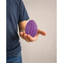 Alvera Dönüşen Ejderha Yumurtası – 3D Baskı Twisty Fidget Oyuncağı-Mor