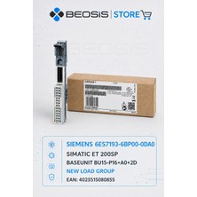 Siemens 6ES7193-6BP00-0DA0 Sımatıc Et 200SP Baseunit BU15-P16+A0+2D