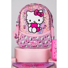 Hello Kitty TEK BÖLMELİ KÜÇÜK BOY 32 CM ANAOKUL ÇANTASI,MATARA,BESLENME KABI,ÇITÇIT DOSYA SETİ