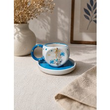 Ceres Shop Ceresshop Mavi Yıldız Charm’lı El Yapımı Seramik Fincan