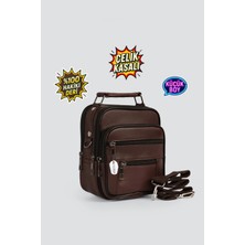 Westbag Erkek Çelik Kasalı Hakiki Deri El ve Omuz Çantası Ayarlanabilir Askılı Küçük Boy