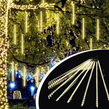 Ototechparca 10'lu 45 cm Plastik Meteor LED USB 2m Kablo Sarı Renk Ağaç Işığı – Renk Değiştiren Asmal�