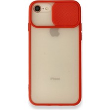 Trendtech Iphone Se 2020 7 8 Uyumlu Lensi Korumalı Silikon Kılıf Kırmızı_