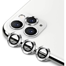 Anatolia Teknoloji Iphone 11 Pro Max Metal Çerçeveli (Beyaz) Kamera Koruma Lensi