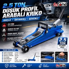 Fatone 2,5 Ton Düşük Profil Arabalı Hidrolik Kriko Araç Kaldırma Krikosu