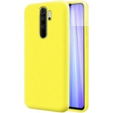 İndirim Zamanı Xiaomi Redmi Note 8 Pro Uyumlu Içi Kadife Lansman Silikon Kılıf Sarı Sarı