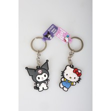 x Dekomus Lisanslı Hello Kitty & Kuromi Zincir Anahtarlık Seti