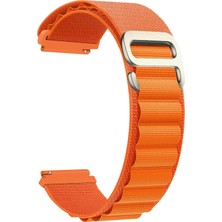 Caseonn Xiaomi Redmi Watch 5 Lite Kordon Titanyum G-Kancalı Alpin Kumaş Kayış Turuncu