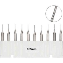 Profisher Tungsten Karbür Pcb Kesme Cnc Freze Ahşap Işleme 0.3mm 10 Adet