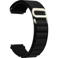 Caseonn Tcl Movetime MT42X Kordon Titanyum G-Kancalı Alpin Kumaş Kayış Siyah