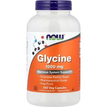 Now Foods Glycine Nervous Dna System Support 1,000 Mg 250 Veg Capsules
