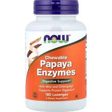 Now Foods Chewable Papaya Enzymes Digestive Support With Mint And Chlorophyll 180 Lozenges
