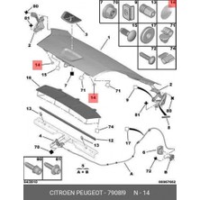 Maher Peugeot Bipper - Citroen Nemo - Fiat Fiorino Takoz Kaput Dayama (Oem No: 7908L9)