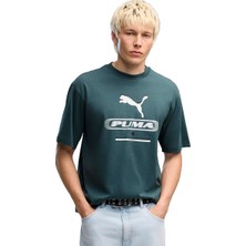 Puma  Sport Street Boxy Graphic Erkek Yeşil Günlük Stil T-Shirt 69432169