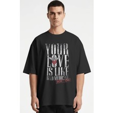 Sevbano Bon Jovi Rock Metal Şarkıcı Baskılı Unisex Oversize Premium Tişört