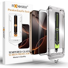 iPhone 17 Pro Max Uyumlu Ultra Clear Hd (Şeffaf) Temperli Cam, Easy Fix Kolay Kurulum Serisi Yükse