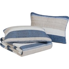 Quilt Set - 100 Reversible All Season Bedding Includes Matching Shams Blue