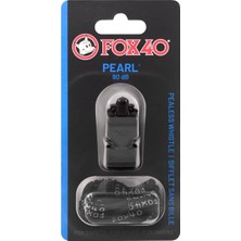 Fox 40 Safety Whistles 29080 Pearl Safety Whistle With Black Casing With Keyring