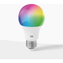 Günsan Akıllı Wifi LED Ampul Rgb Çok Renkli Tuya ve Smart Life Uygulama Destekli (9W 2700K-6500K