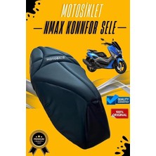 Motobros Yamaha Nmax ile Uyumlu Özel Kalıp Visco Süngerli Ultra Konforlu Konfor Sele Pedi, Siyah