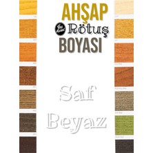 Flea Market Ahşap Rötuş Boyası - Saf Beyaz - 25ML, Fırçalı Cam Şişede Mobilya Masa Sandalye
