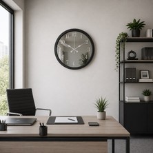 Hsc Bilişim Siyah Diamond Aynalı 40 x 40 cm Duvar Saati