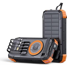 20000 Mh Pd 20W ve USB 22.5W Hızlı Şarj Dahili Type C ve Lightning Kablolu Dünya Standartlarına