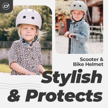 Scoot And Ride Ayarlanabilir Askılı Bebek Kaskı, Mat Kaplama, S ve M Bedenler, LED Güvenlik Iş