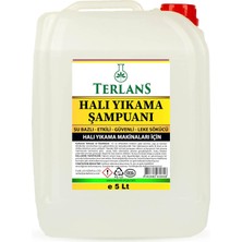 Terlans Parfümlü Halı Yıkama Şampuanı, 5 Lt Makine Için Köpük ve Ph Ayarlı Konsantre Şam