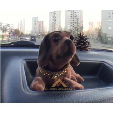 Başını Sallayan Köpek Nostaljik Süet Araba Süsü, Hediyelik Araba Süsü Hareketli Araba Süs�
