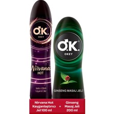 Okey Ginseng Kayganlaştırıcı ve Masaj Jeli (1 x 200 Ml) + Okey Nirvana Afrodizyak Etkili Uyarıc