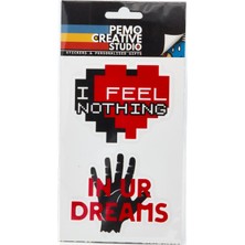 Pemo Creative Studio Sevgililer Günü UV DTF Sticker Etiket Seti 2 Parça Kırmızı Zarf - Kabartmalı 3D, Suya Dayanıklı - Laptop Termos Defter
