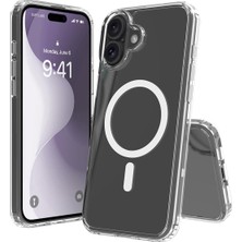 iPhone 16 Serisi ile Uyumlu Magsafe Destekli Air Hybrid Şeffaf Kılıf, Darbe Emici Tpu + Pc Şeffa