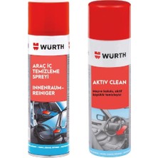 Würth Aktif Temizleme Köpüğü 500 ml + Araç Içi Bakım Spreyi 500 ml