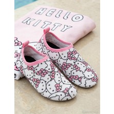 Hello Kitty Baskılı Tabanlı 32-36 Numara Deniz Ayakkabısı - Beyaz