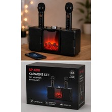 Azurtech SP-600 Mikrofonlu Karaoke Seti – Çift Mikrofonlu, Bluetooth Destekli, Yüksek Pil Ömürlü