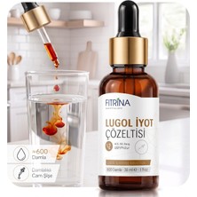 Fıtrina Lugol İyot Çözeltisi %2 Cam Şişe 30 mL Vegan İçerik Bilgisi ile