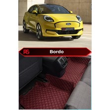 Yeni Ford Puma Gen-E Bordo Renk 8d Diamond Premium Havuzlu Deri Oto Paspas