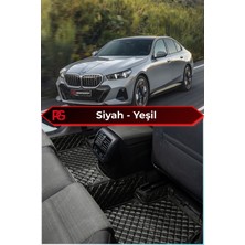 Bmw I5 Siyah Üzeri Yeşil Dikiş 8d Diamond Premium Tam Kaplama Deri Oto Paspas