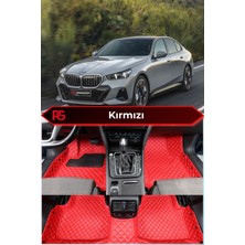 Bmw I5 Kırmızı Renk 8d Diamond Premium Kaymaz Deri Oto Paspas