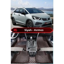 Honda Jazz Hybrid Crosstar Siyah Üzeri Kırmızı Dikiş 8d Diamond Premium Kaymaz Deri Oto Paspas