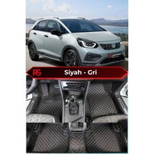 Honda Jazz Hybrid Crosstar Siyah Üzeri Gri Dikiş 8d Diamond Premium Kaymaz Deri Oto Paspas
