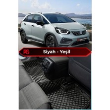 Honda Jazz Hybrid Crosstar Siyah Üzeri Yeşil Dikiş 8d Diamond Premium Tam Kaplama Deri Oto Paspas