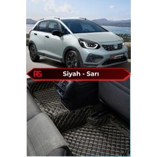 Honda Jazz Hybrid Crosstar Siyah Üzeri Sarı Dikiş 8d Diamond Premium Havuzlu Deri Oto Paspas