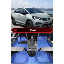 Honda Jazz Hybrid Crosstar Özel Mavi Renk 8d Diamond Premium Kaymaz Deri Oto Paspas
