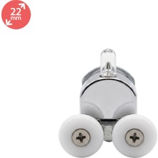 Eym Metal Gövde Duşakabin Tekerleği 22 mm Çapında Şık Tasarımlı ve Suya Dayanıklı
