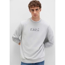 Mavi Mavi Logo Baskılı Gri Sweatshirt 0S10402-70075